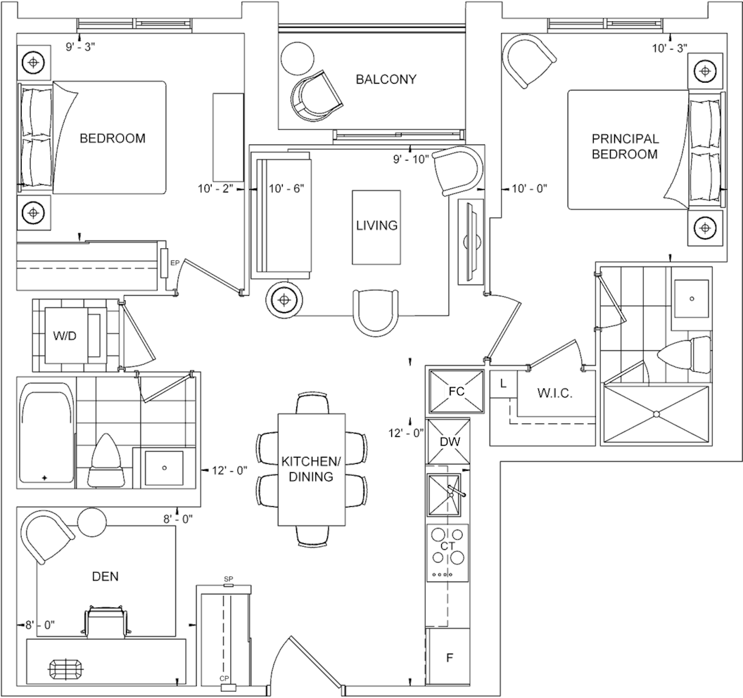 The Dupont Suite 327 Floorplan