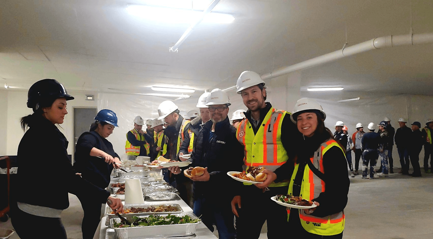 Rooftop celebration party for Chateau Auberge on the Park