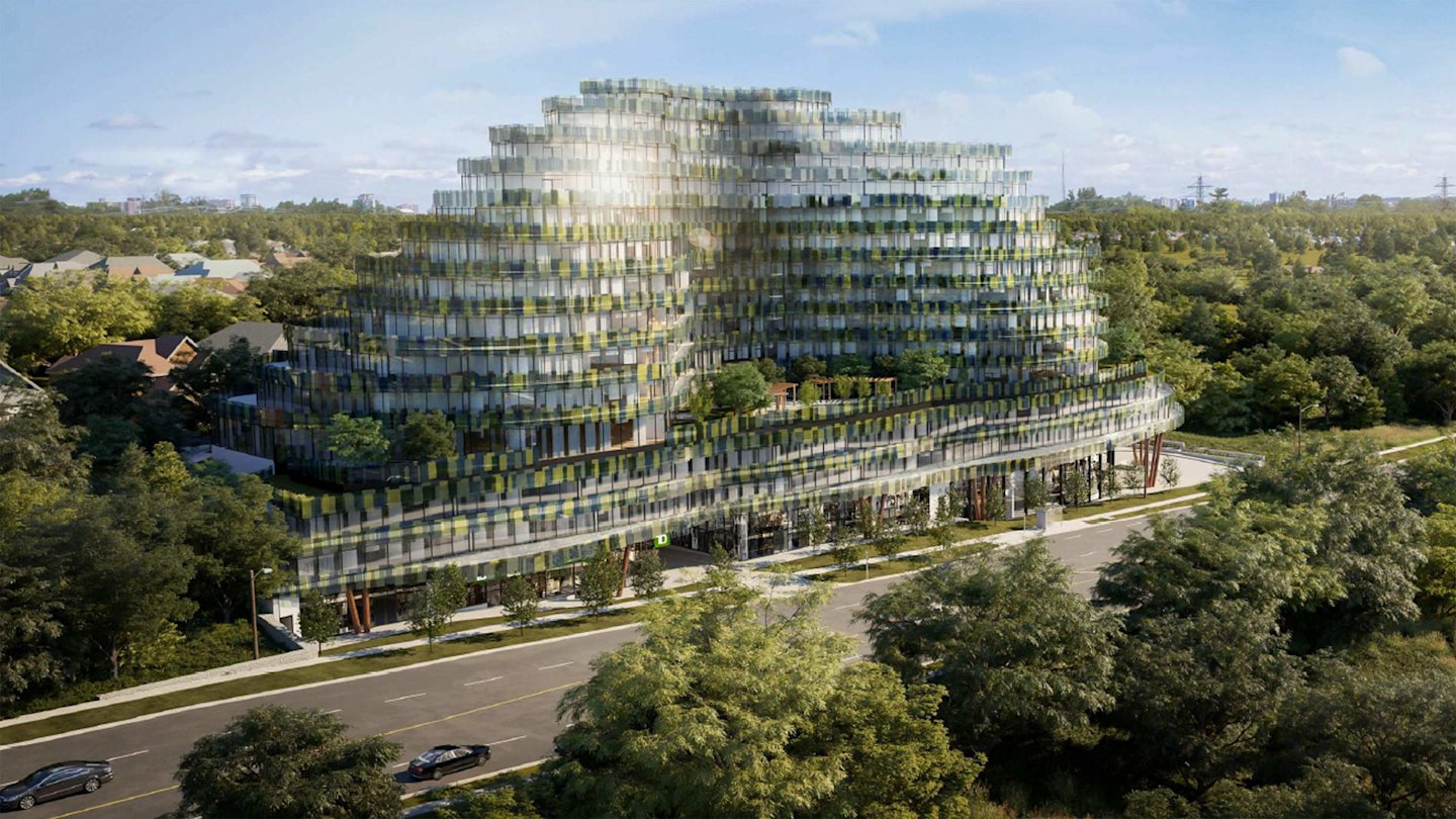 Aerial View Along Finch Ave E of Proposed Building at 630-686 Finch Ave E