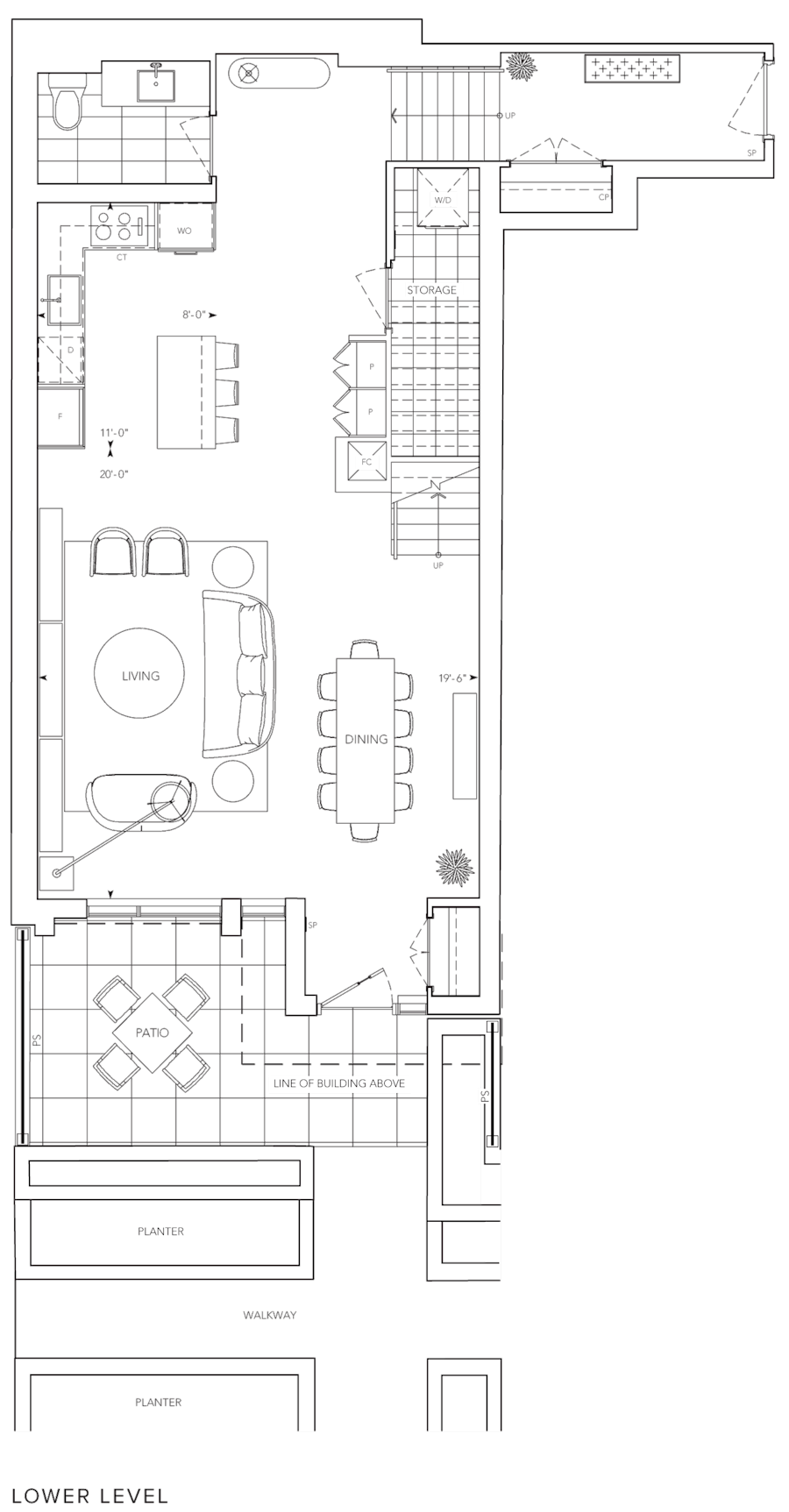 Auberge on the Park Suite 141 Lower Level Floorplan