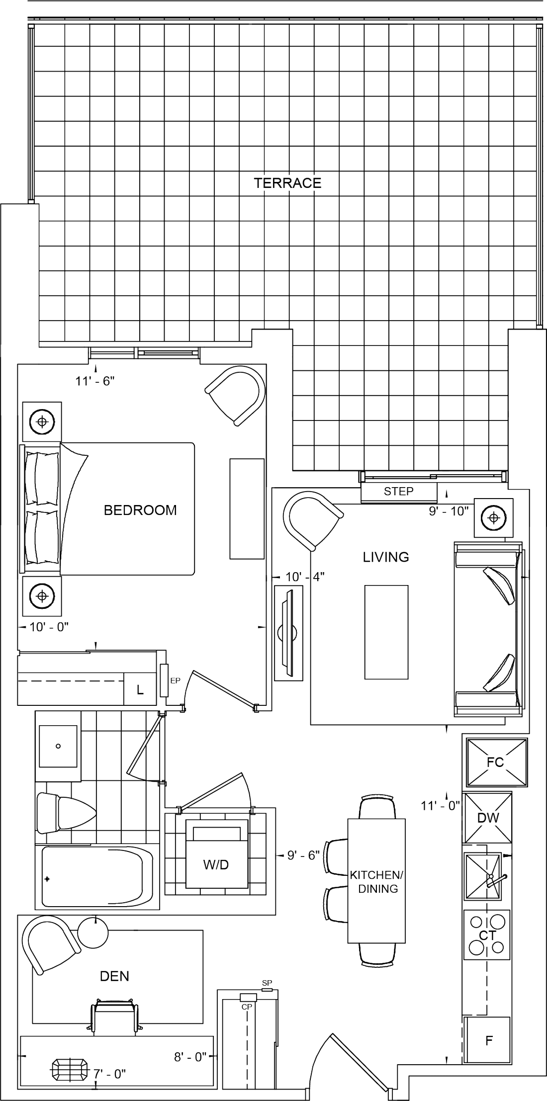 The Dupont Suite 626 Floorplan