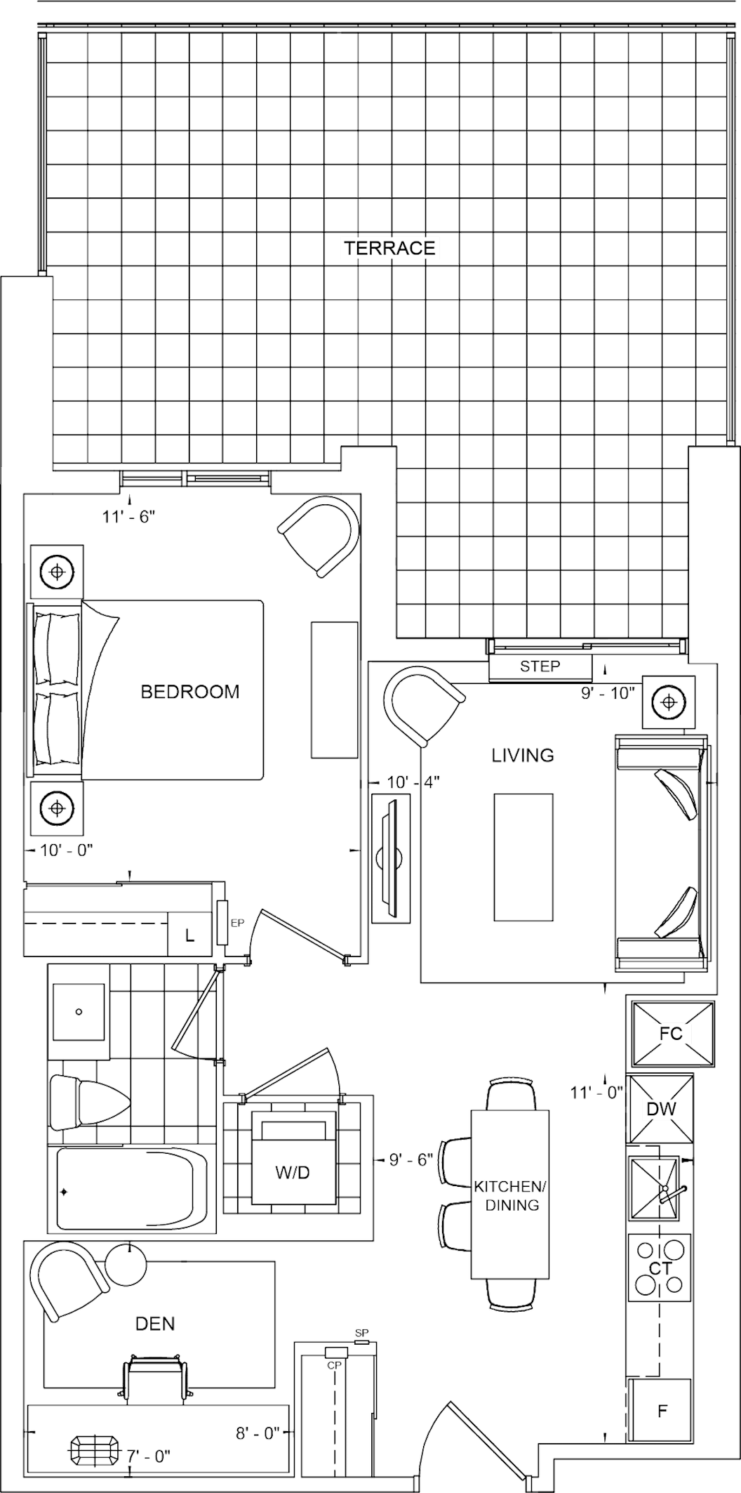 The Dupont Suite 626 Floorplan