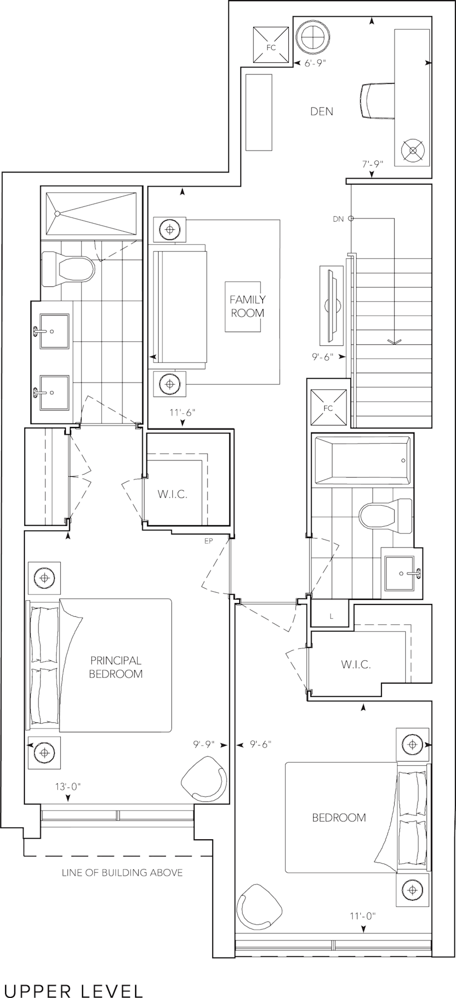 Auberge on the Park Suite 141 Upper Level Floorplan