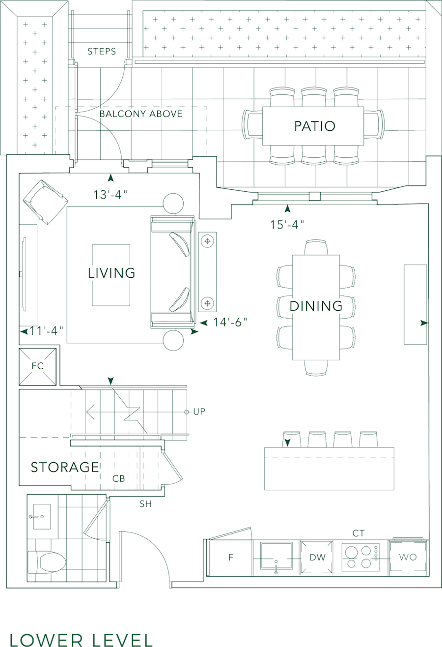 Edenbridge TH8-1 Suite 121 Lower Level Floorplan