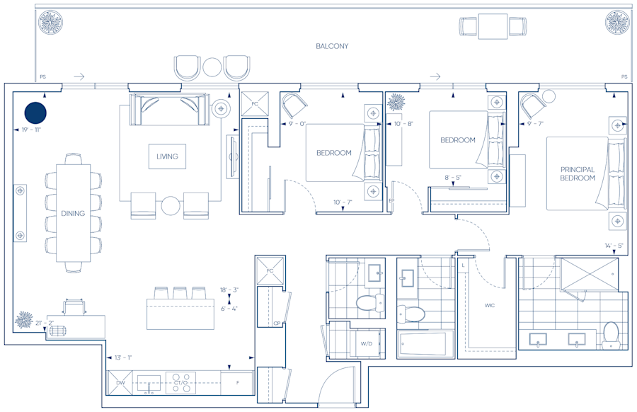 Harbourwalk 3E Floorplan