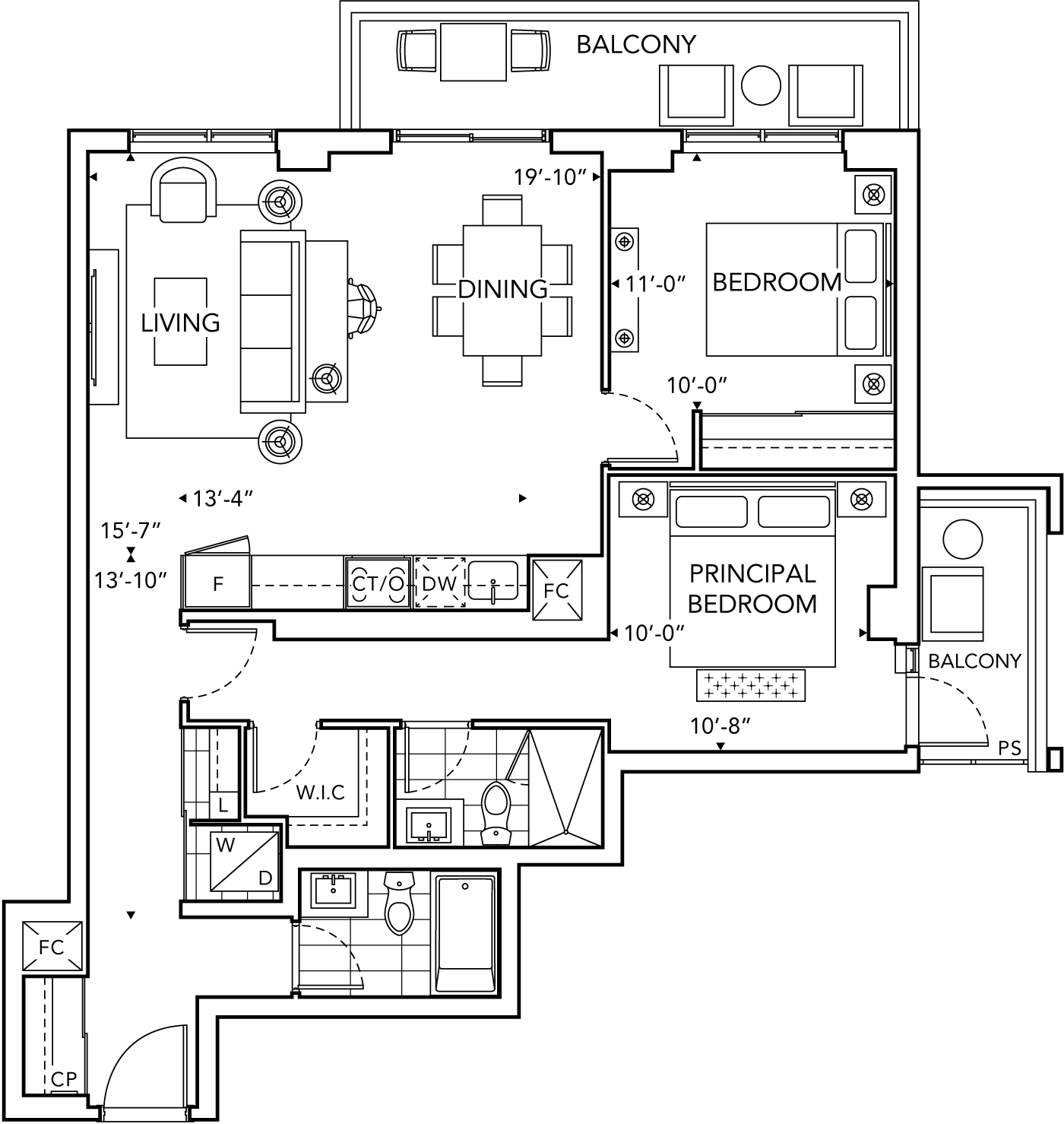 6080 Yonge 2V Floorplan