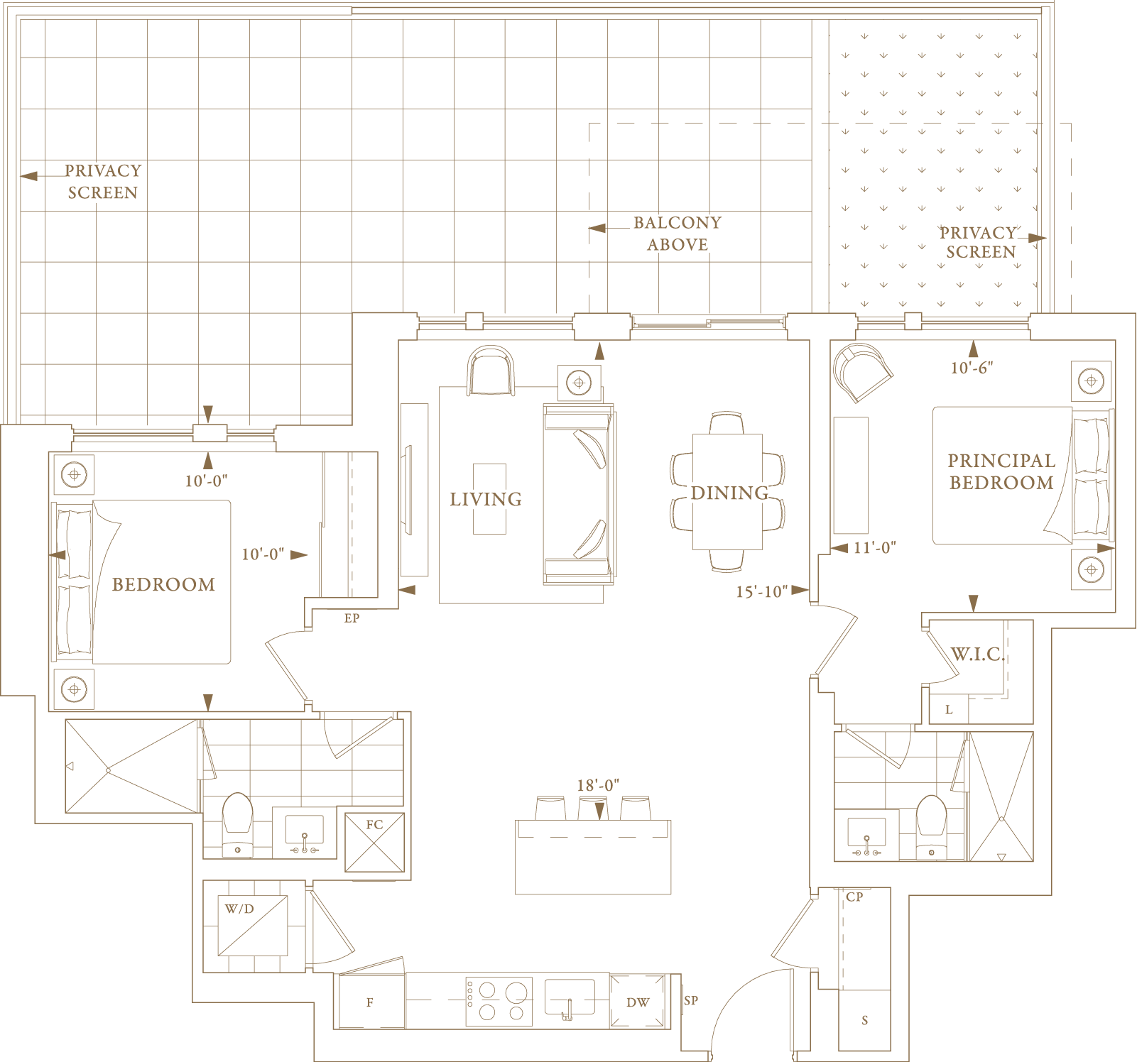 Royal Bayview Suite 108 Floorplan