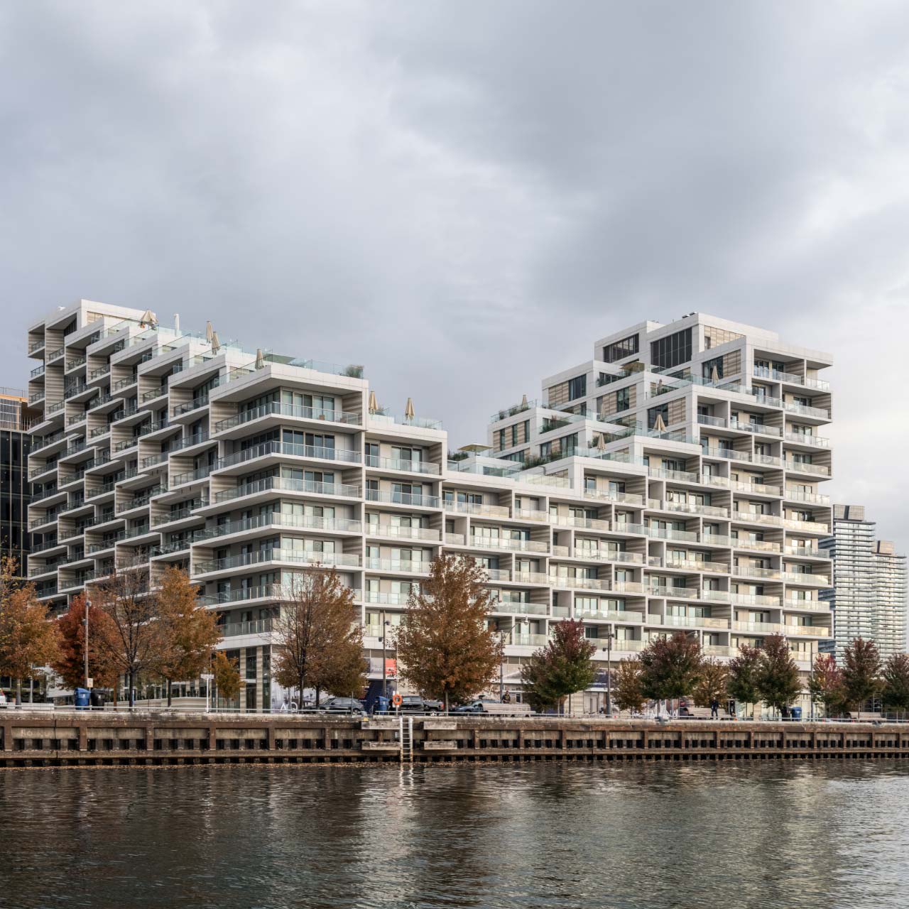 Overview of the Aquabella Condo Building