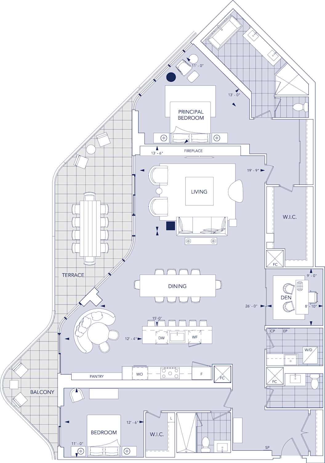 Aqualuna Suite 815 Floorplan
