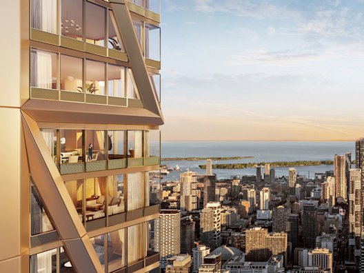 One Bloor West aerial view looking south