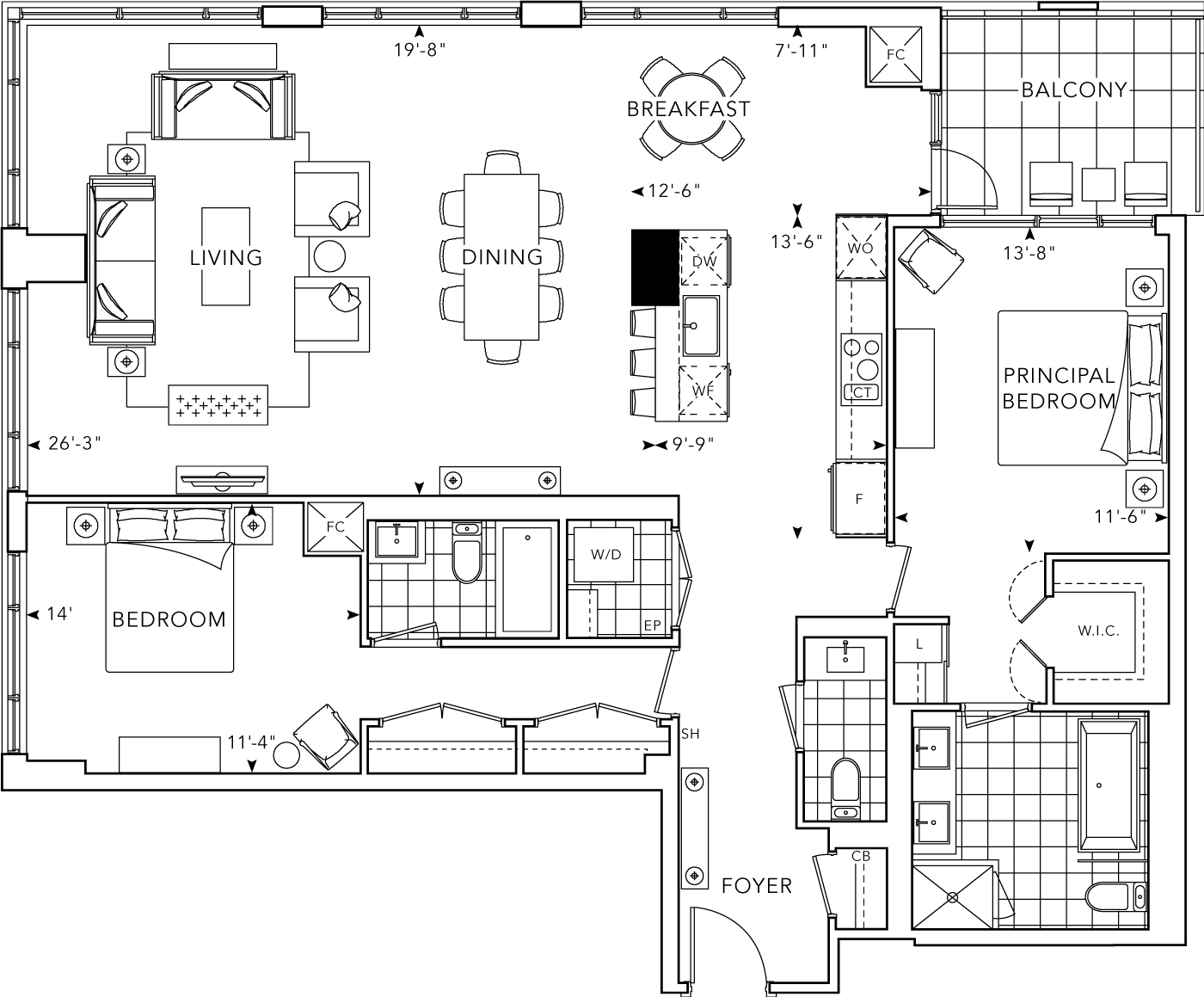 The Well Signature Suite 1105 Floorplan