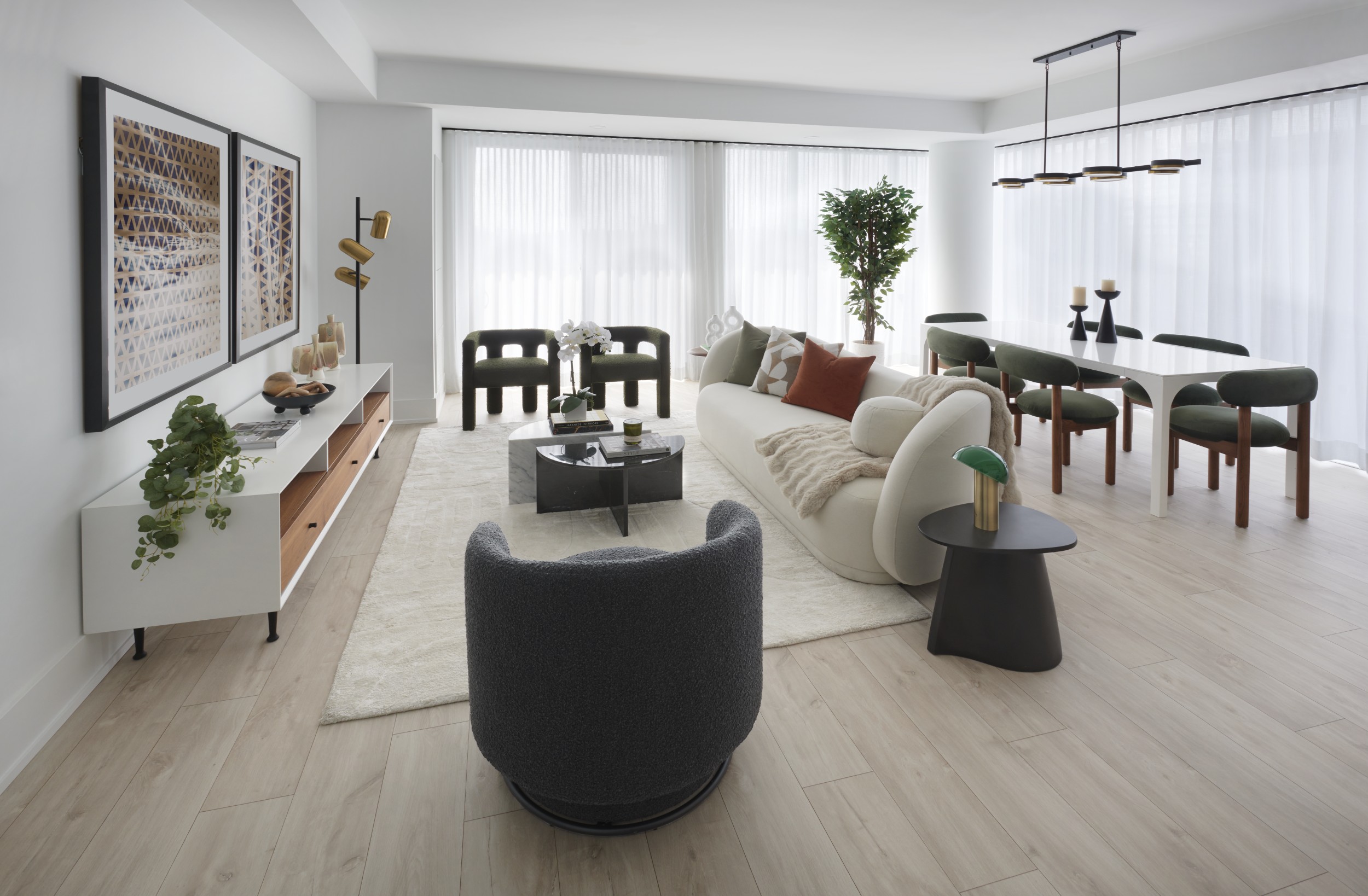 MRKT Suite 612 Living and Dining Room