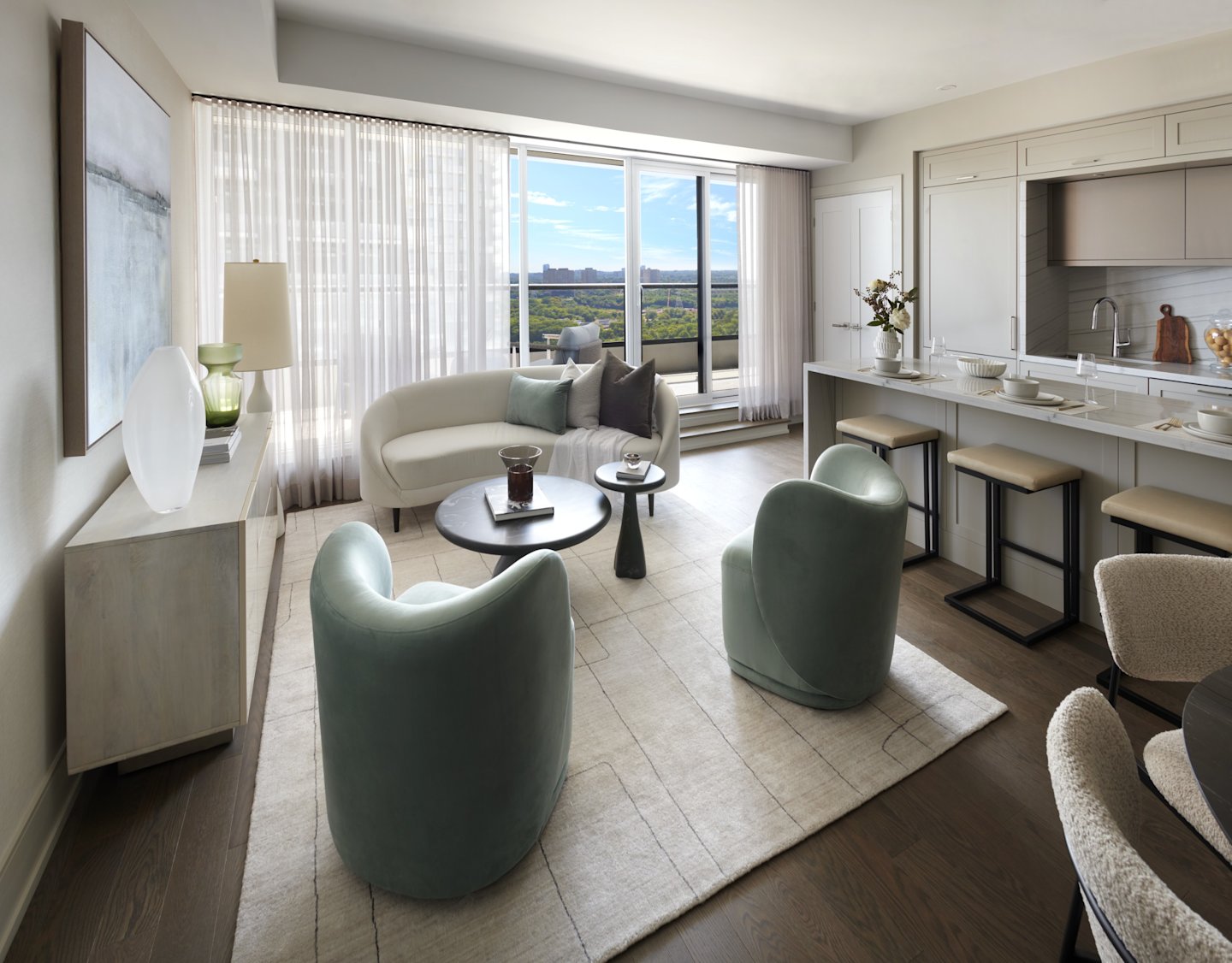 Chateau Auberge on the Park Suite 2407 Living Room