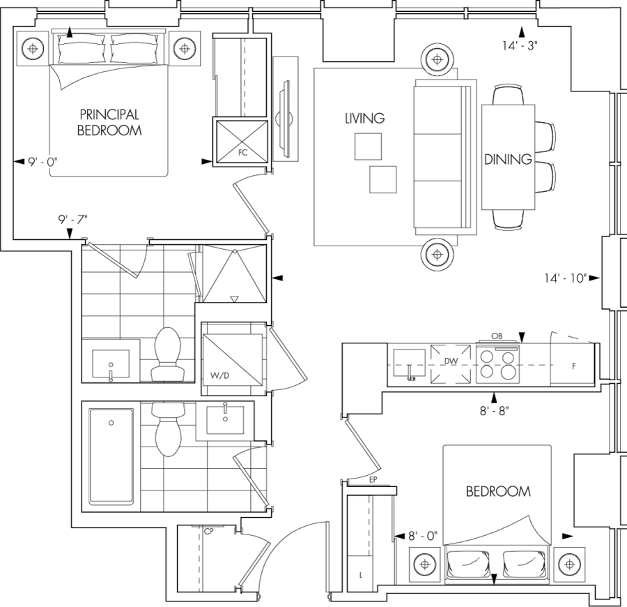 Queen Church > Floorplan > 2G