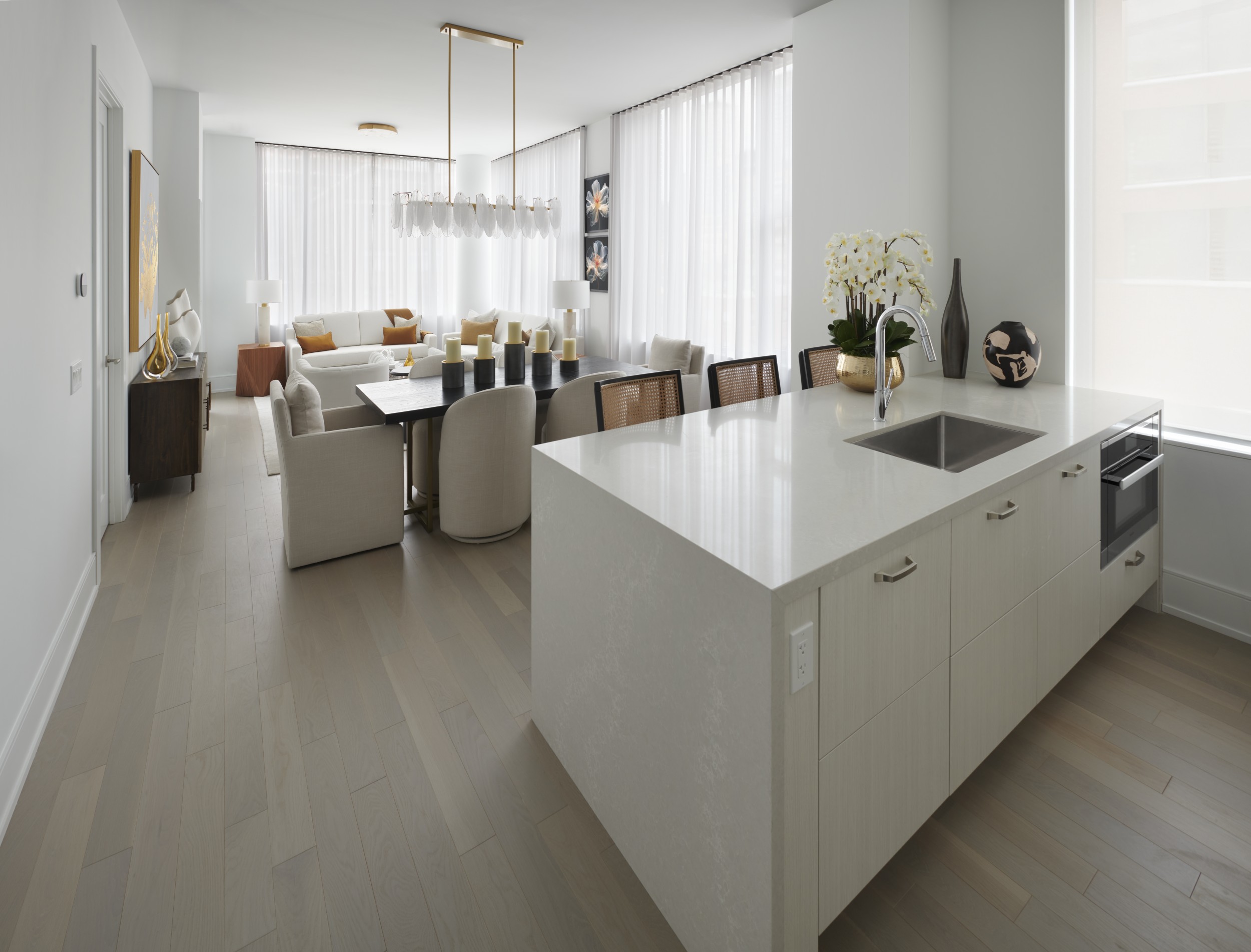 The Well Signature Suite 303 Dining and Living Room