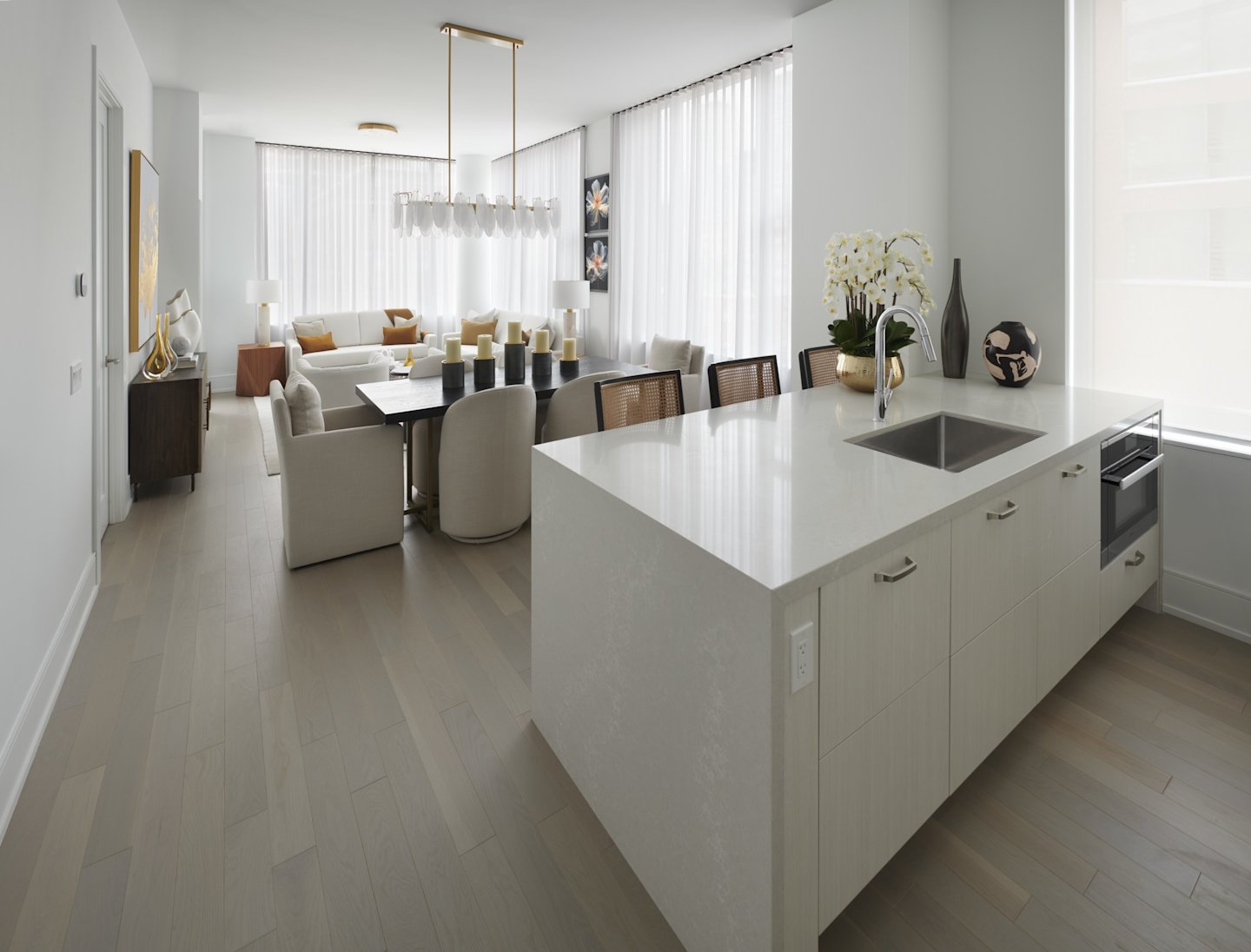 The Well Signature Suite 303 Dining and Living Room