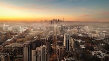 Aerial Photo of Yonge Street on a Foggy Day