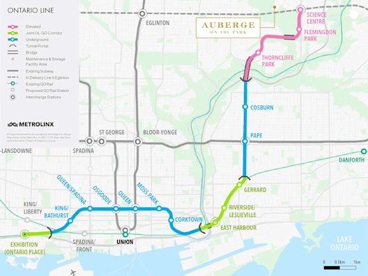 Metrolinx Ontario Line Map