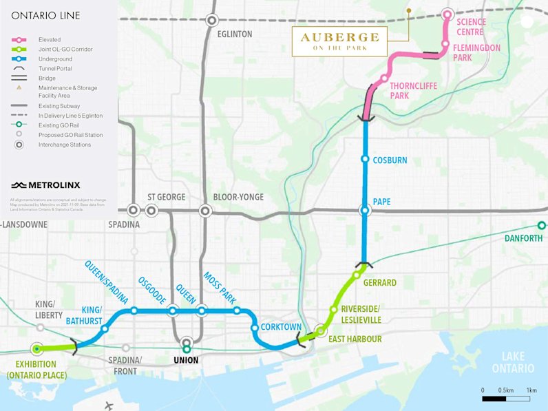 Metrolinx Ontario Line Map