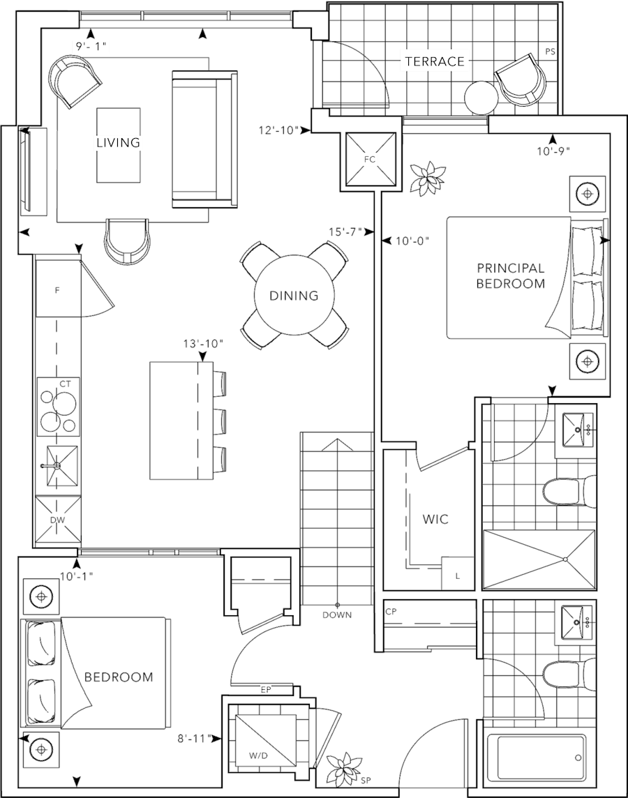 MRKT Suite L3-1 (314) Floorplan