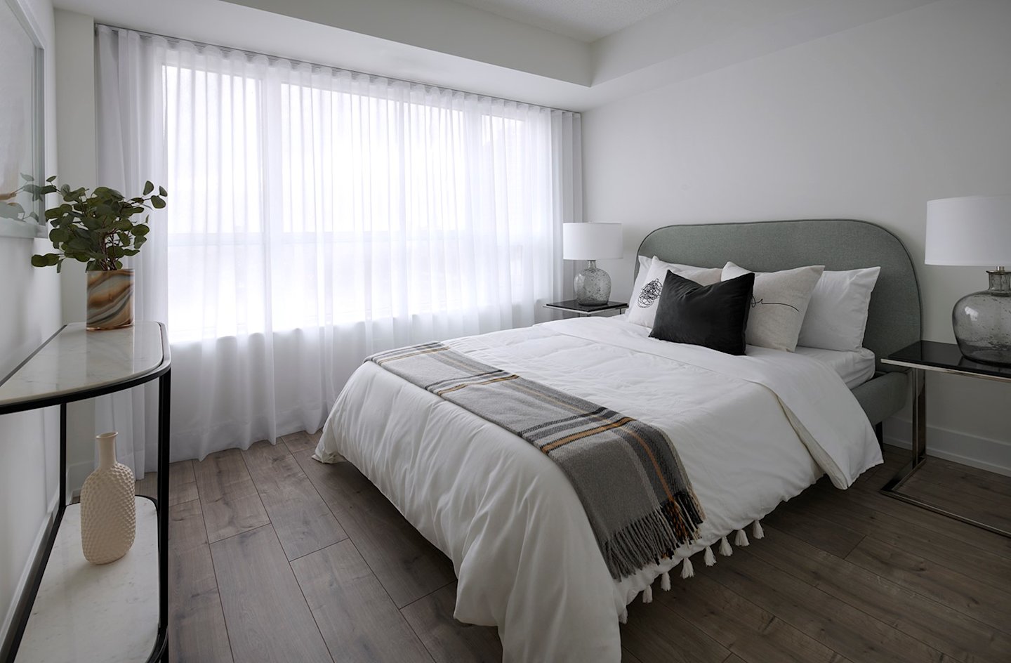 Evermore Model Suite 307 Master Bedroom