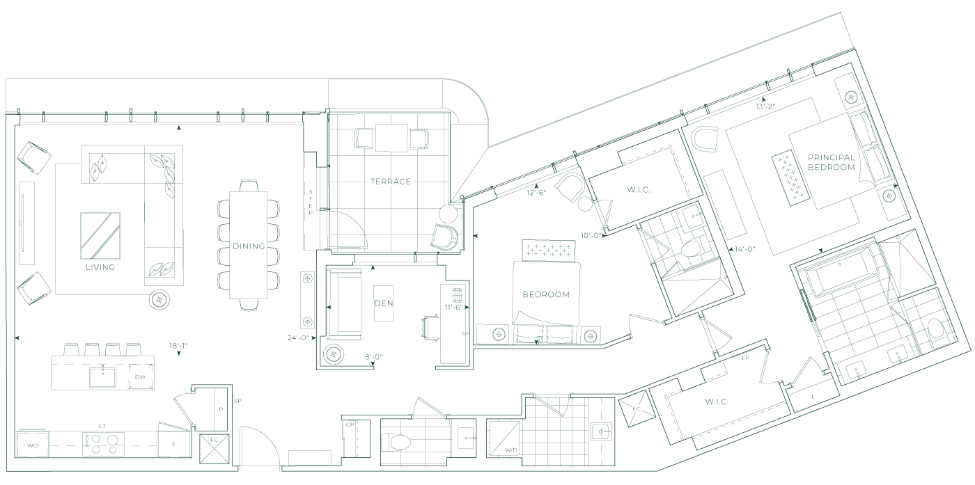 Edenbridge Suite PH18 Floorplan