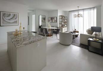 Auberge Suite 214 Living and Dining Room