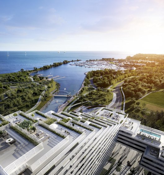 Southwest View of Lake Ontario from Harbourwalk Terrace
