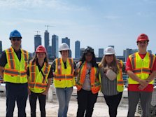 Urban Indigenous Education Centre Tour Photo on a Tridel construction site.