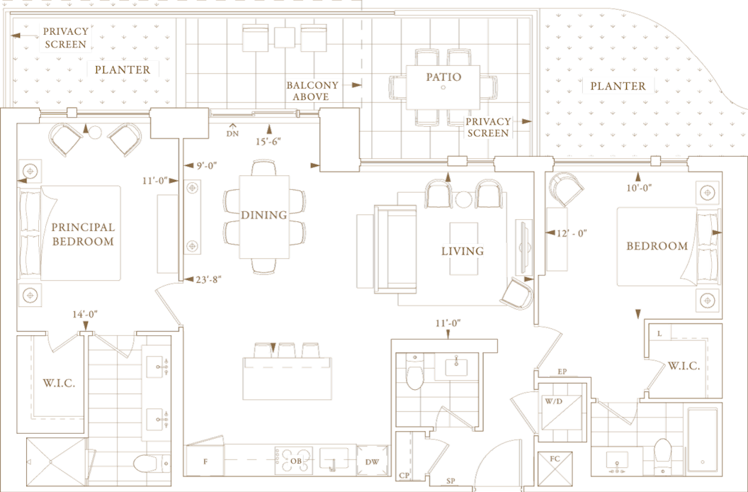 Royal Bayview Suite 102 Floorplan