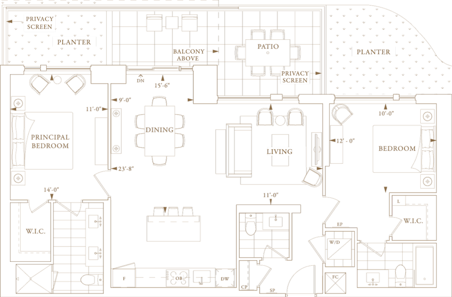 Royal Bayview Suite 102 Floorplan