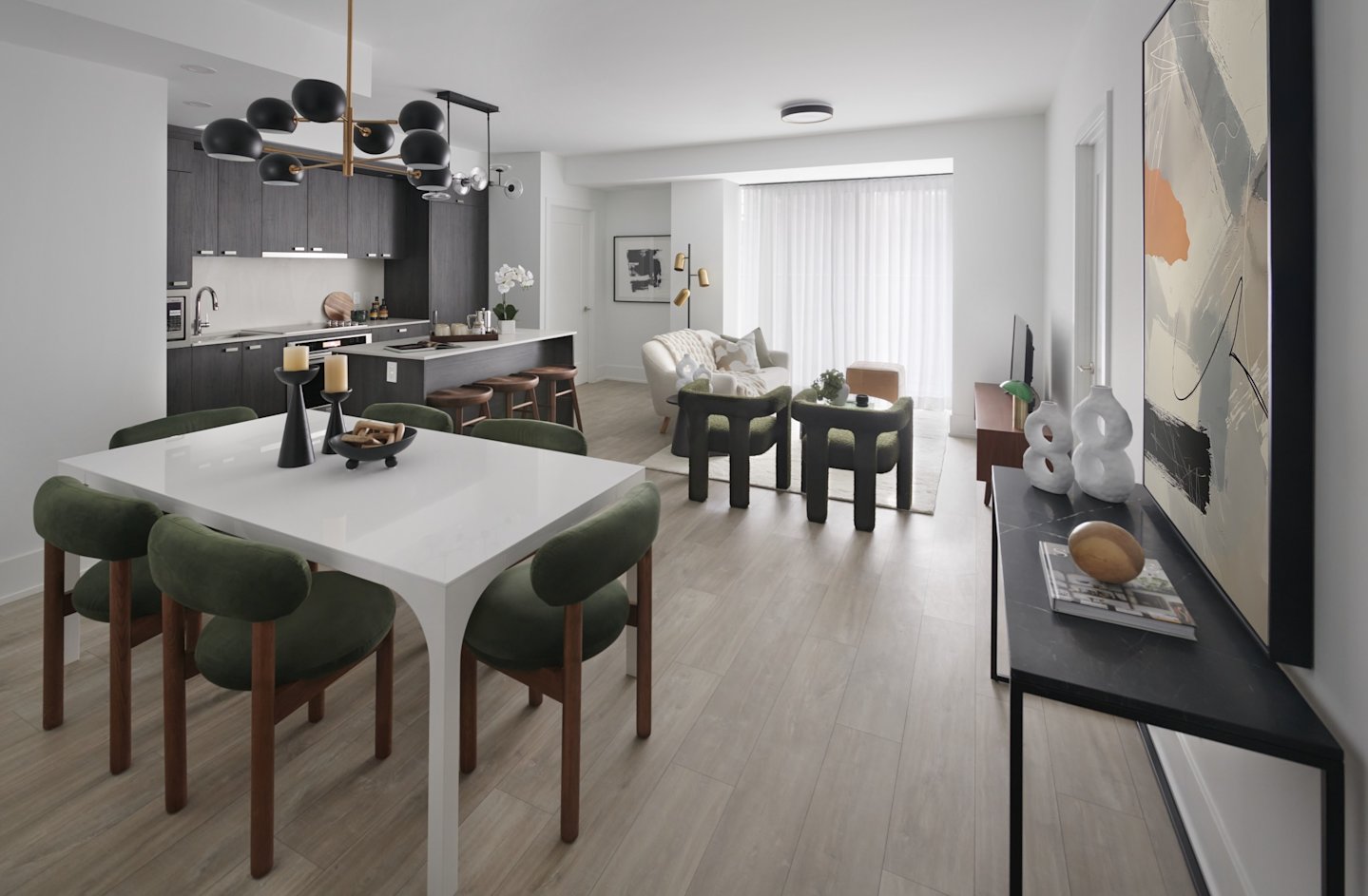 MRKT Suite 418 Living and Dining Room