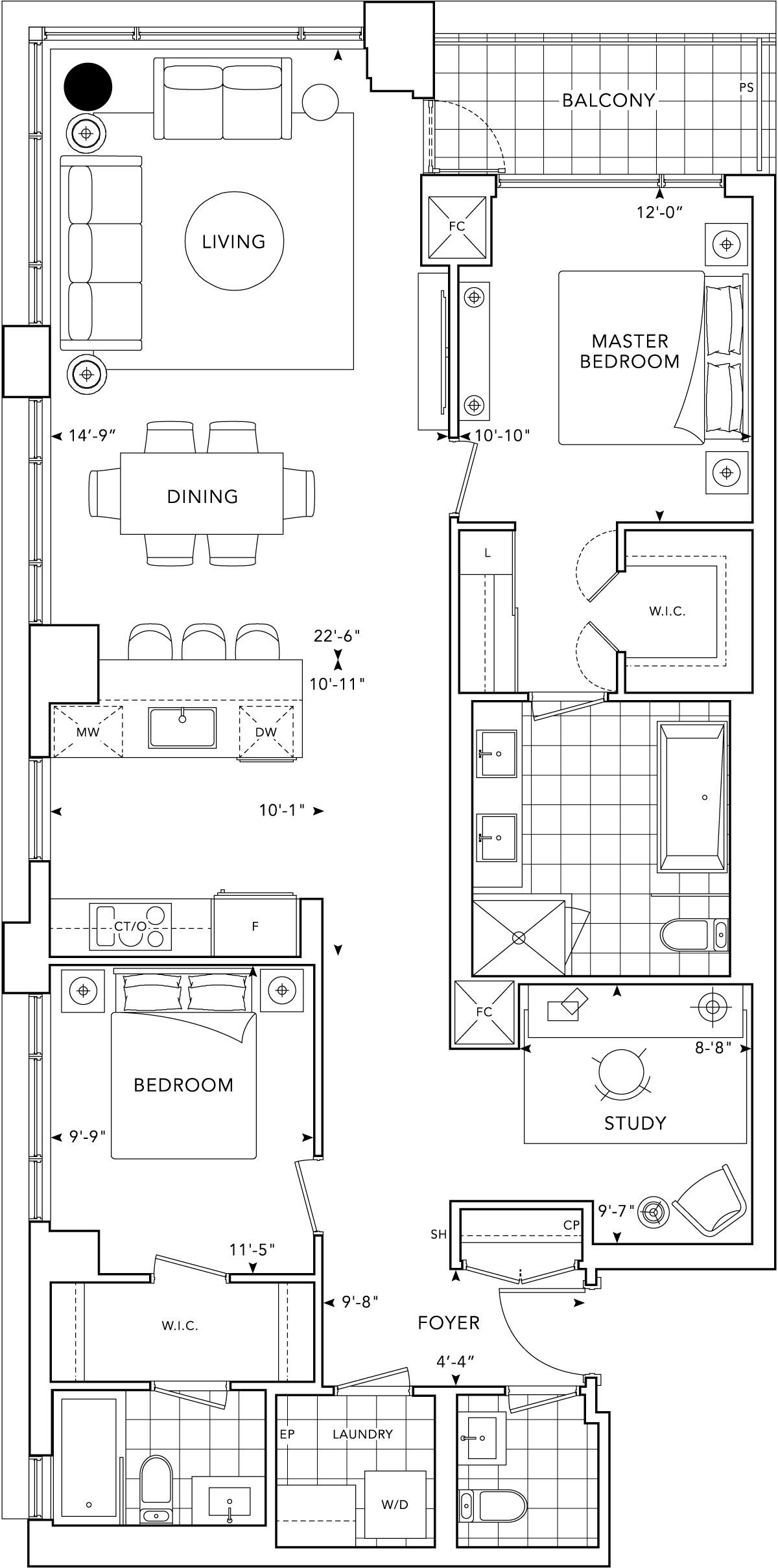 The Well Signature Suite 502 Floorplan