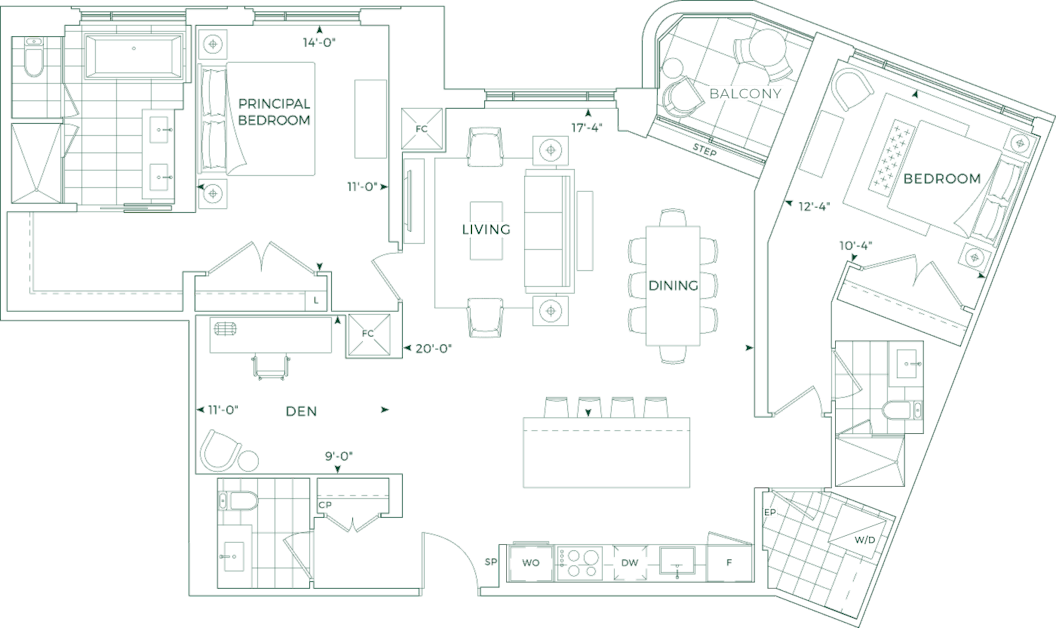 Edenbridge Suite 207 Floorplan
