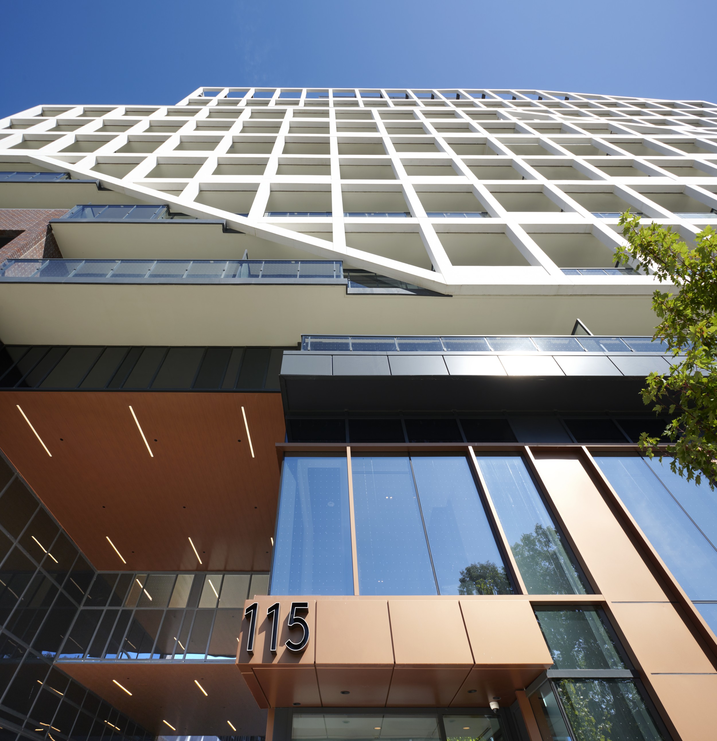 MRKT Building entrance looking up