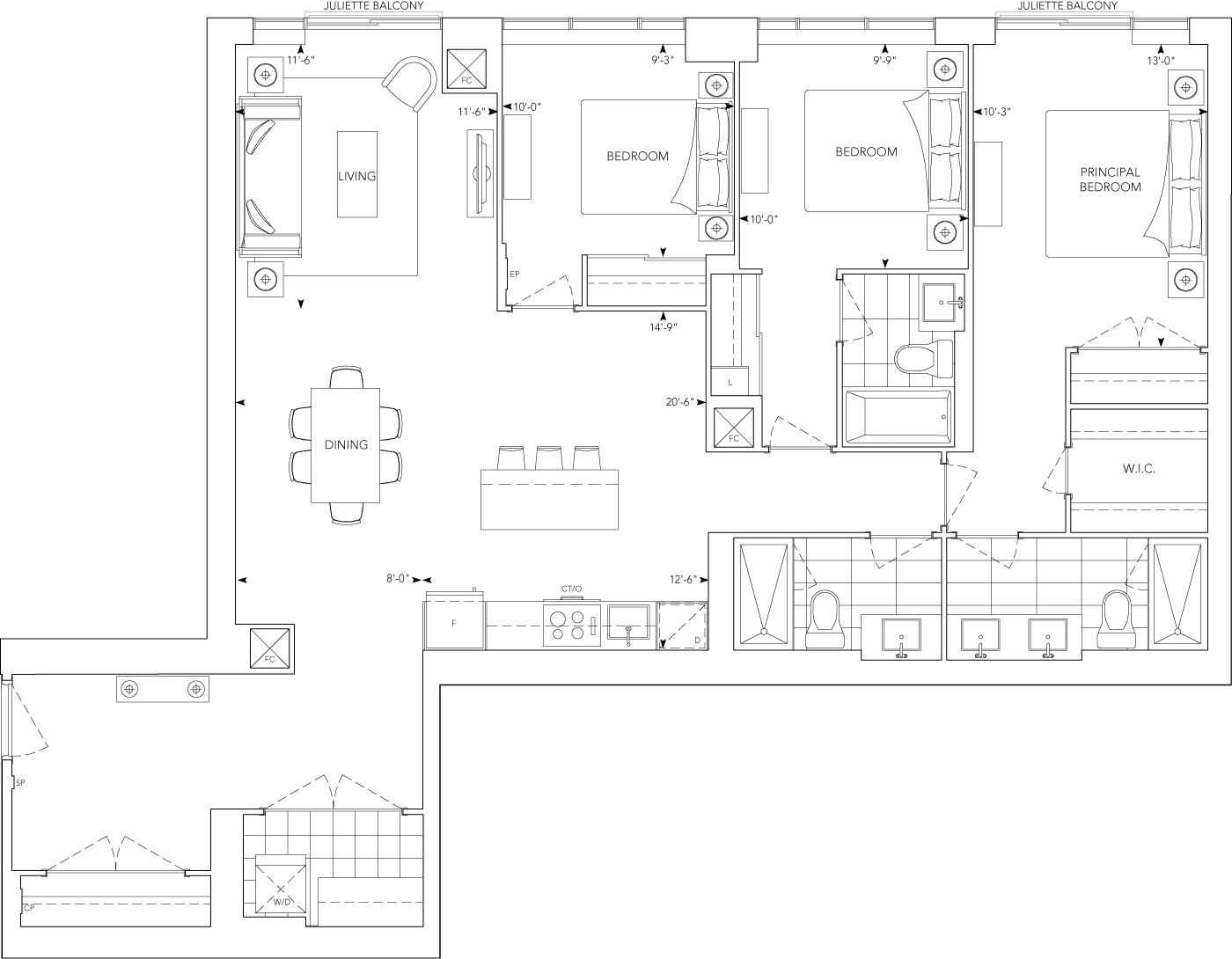 Auberge Suite 423 Floorplan