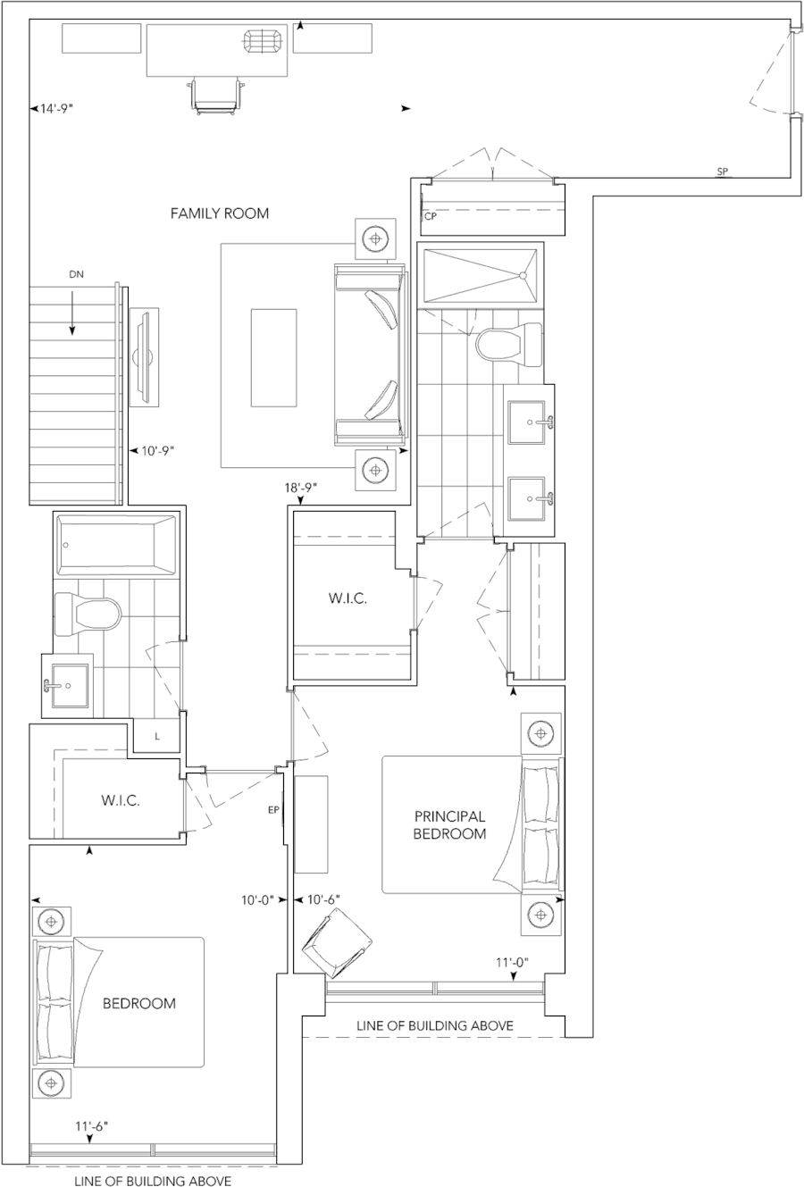 Auberge Townhome 3-2 Upper Floorplan