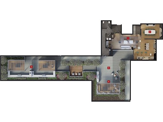 6080 Yonge 2nd Floor Amenity Plan