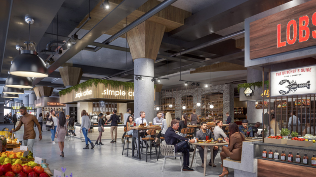 An Image of The Eaton Center Food Court Located near The Well Condominium