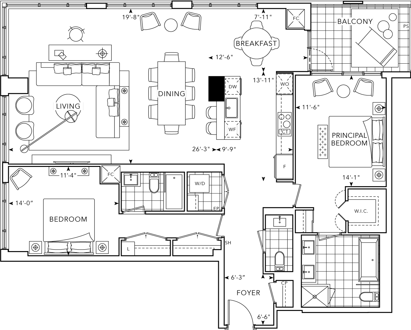 The Well Signature Suite 1205 Floorplan