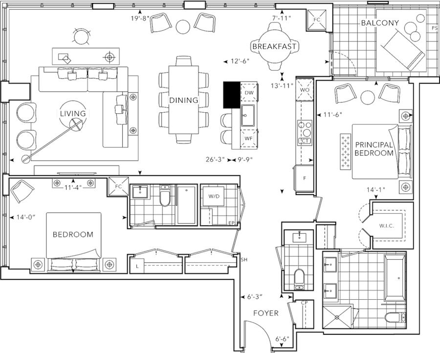 The Well Signature Suite 1205 Floorplan