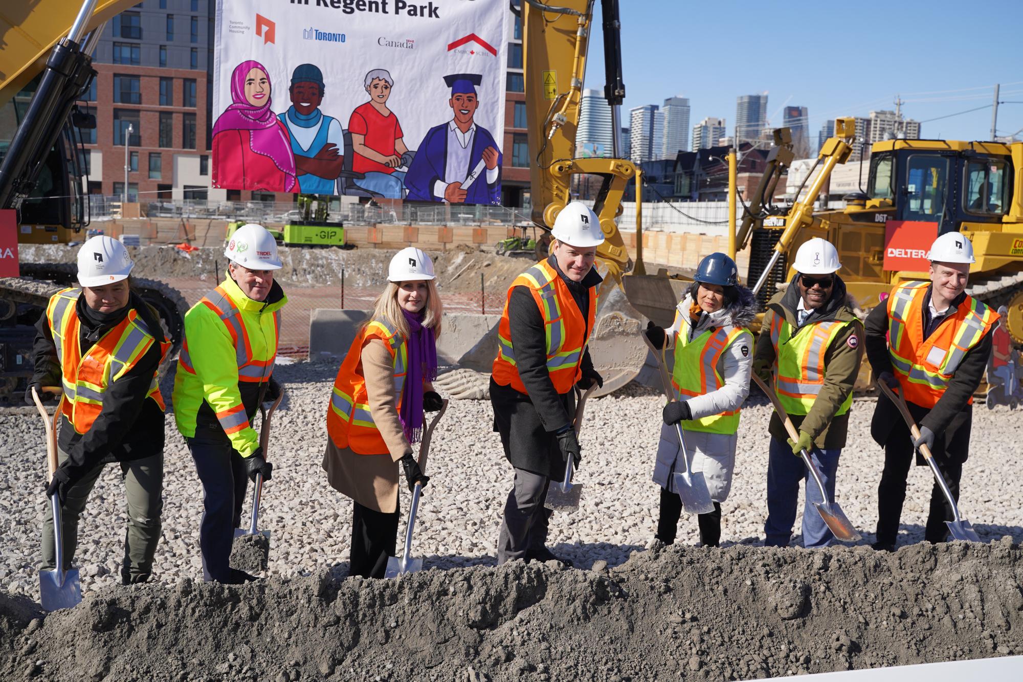 The groundbreaking event of Regent Park Phases 4 & 5 for more affordable homes.