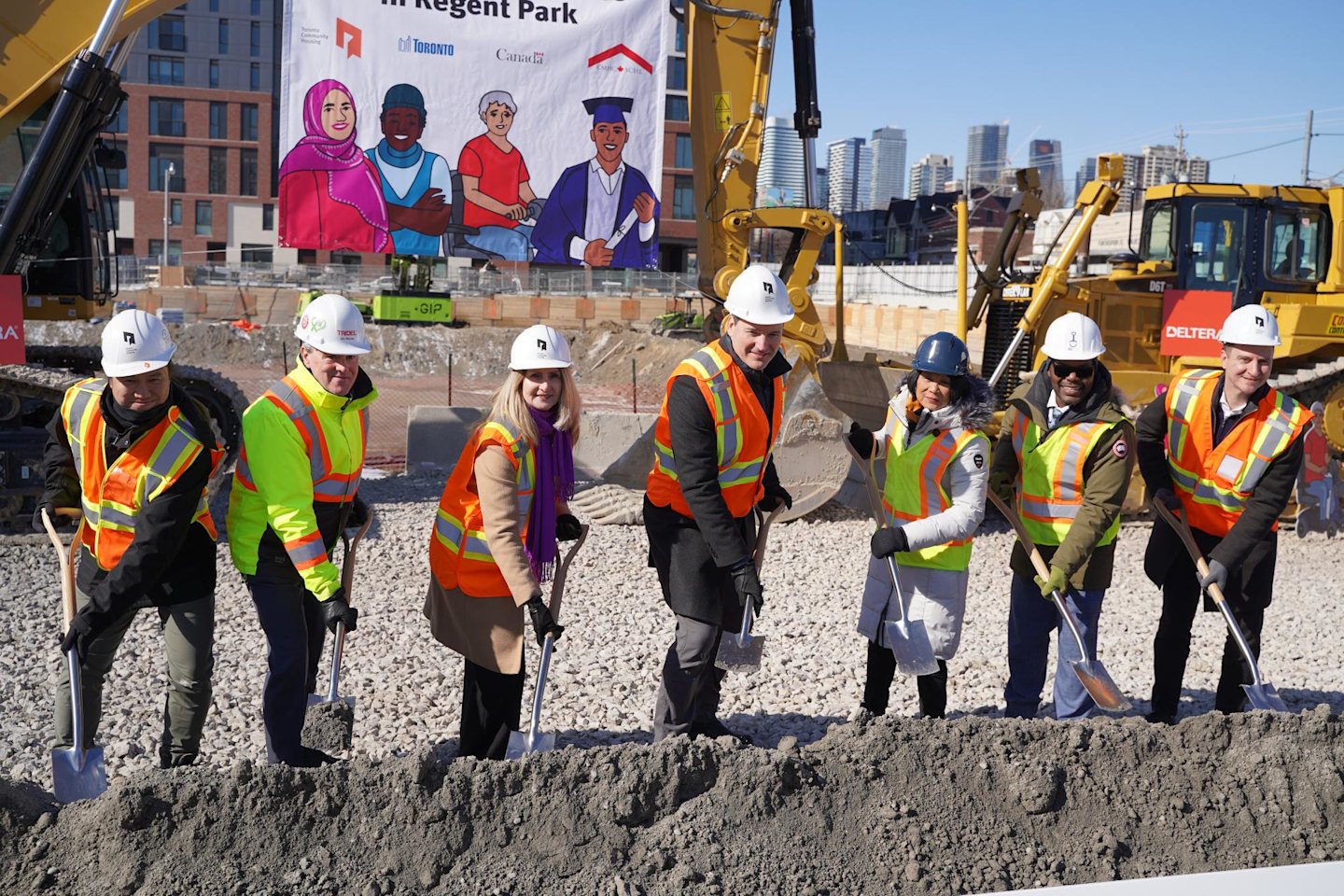 The groundbreaking event of Regent Park Phases 4 & 5 for more affordable homes.