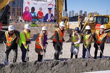 The groundbreaking event of Regent Park Phases 4 & 5 for more affordable homes.