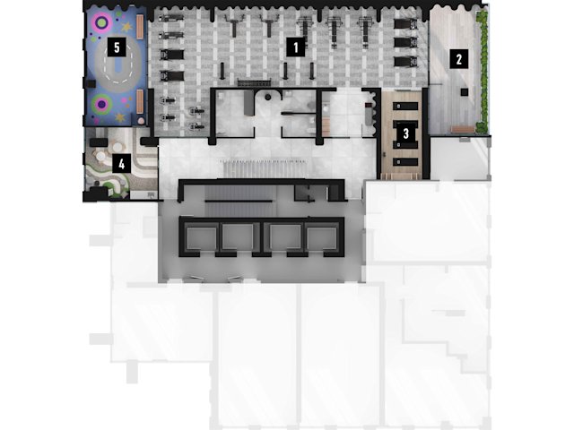 Queen Church Level Four Amenity Plan