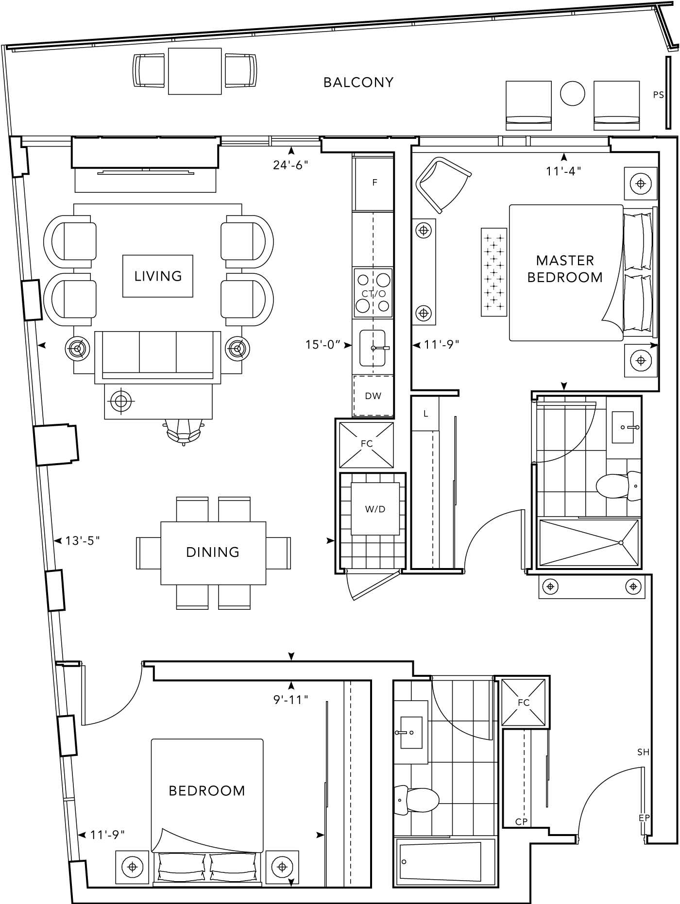 The Well Classic 2 815 Floorplan