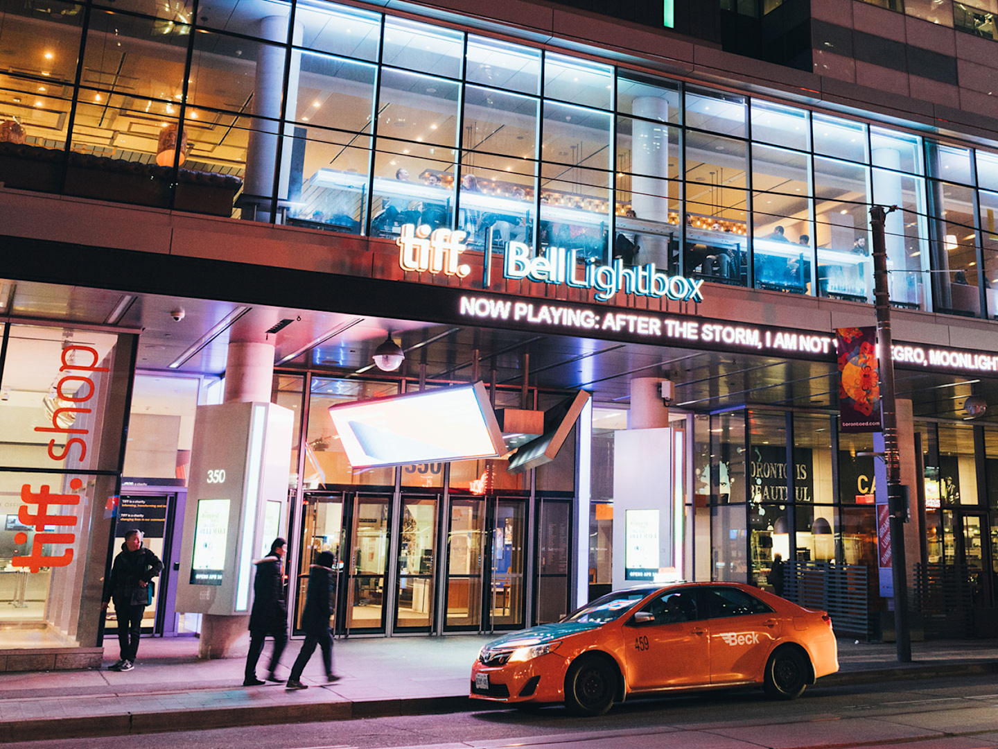 A sports car outside of A Toronto International Film Festival Premier