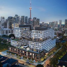 Aerial view of MRKT Alexandra Park Condominiums