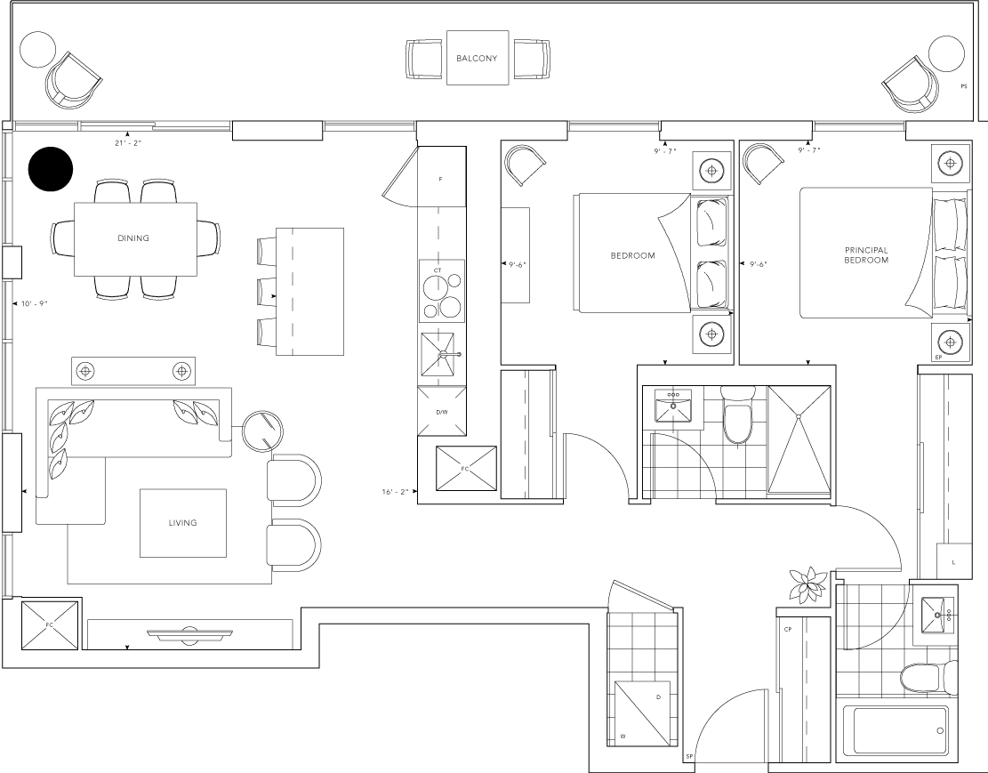 MRKT Condo Suite 2GG Floorplan