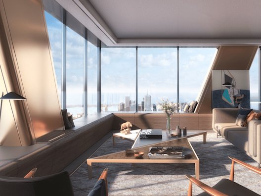 One Bloor West Suite Living Room